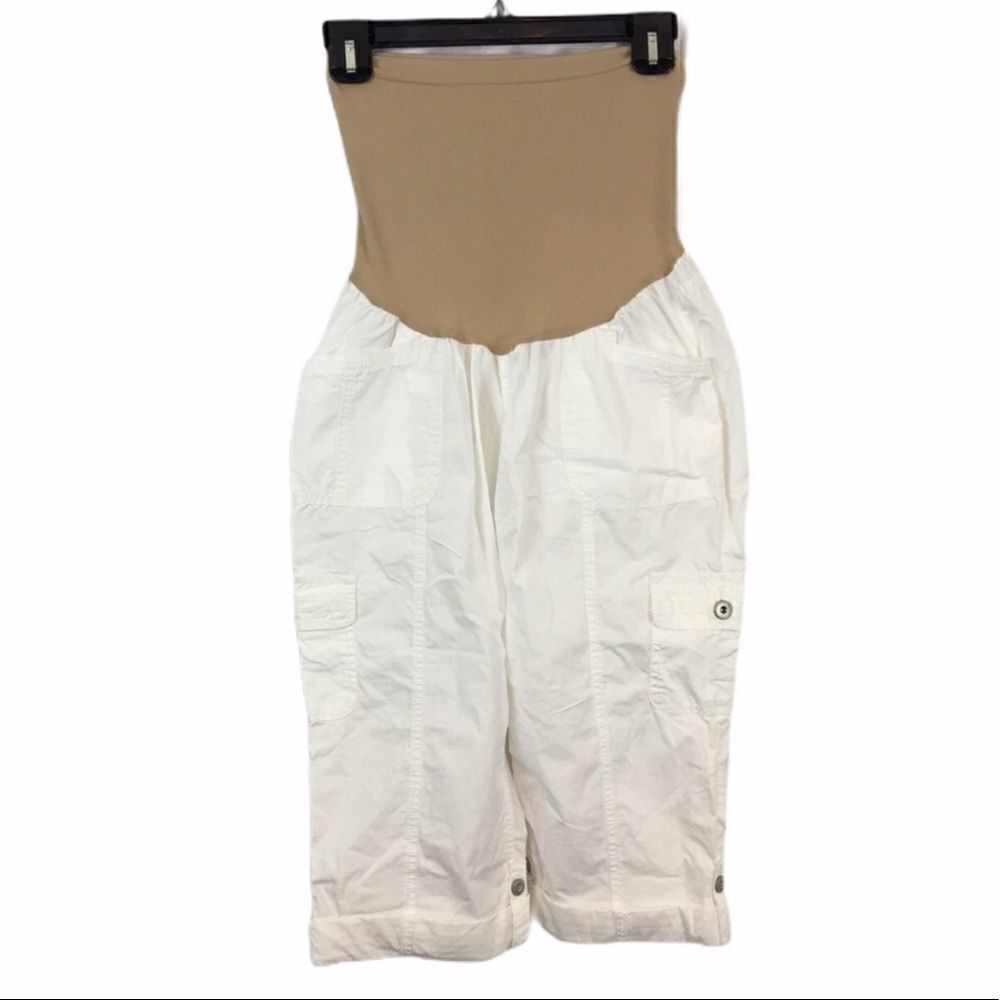Motherhood maternity cropped cargo pants